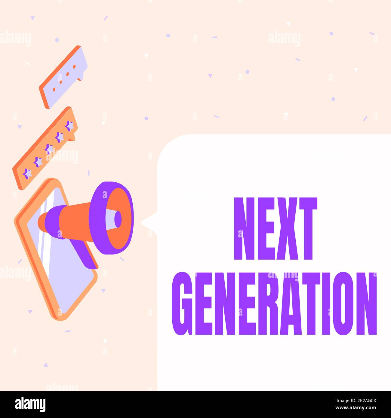 Sign displaying Next Generation, Business overview product that has