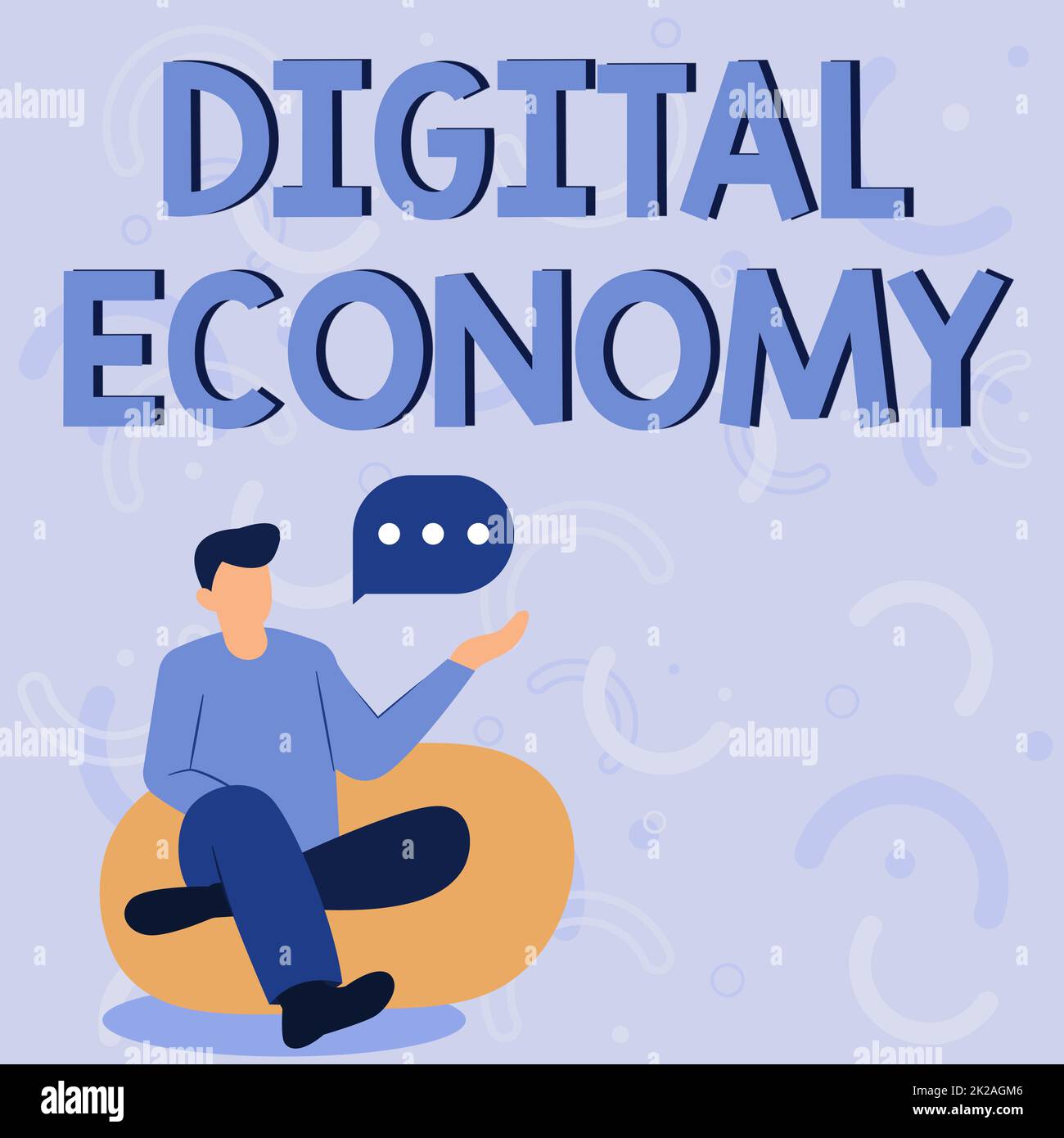 Sign displaying Digital Economy, Business concept advancement of