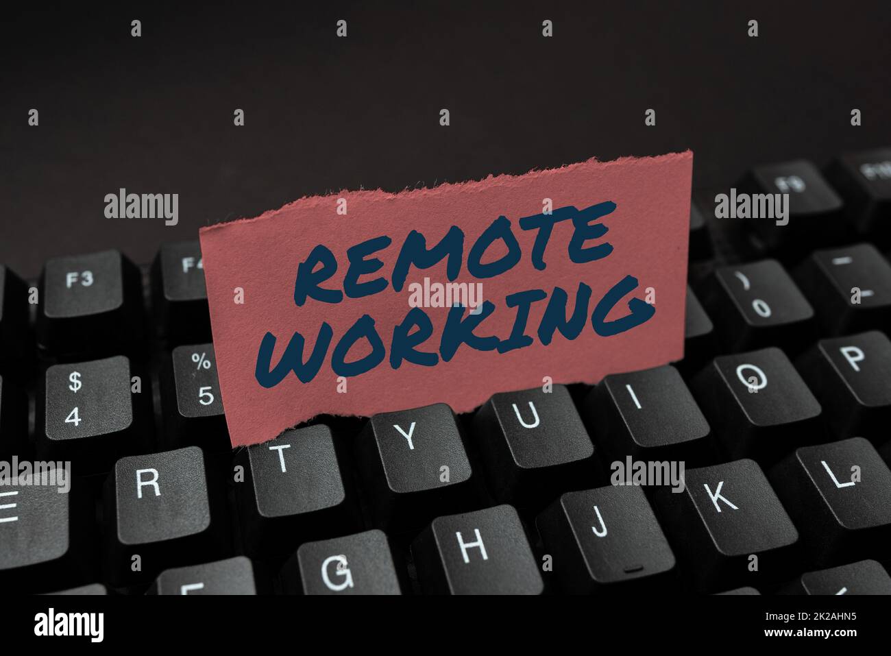 Inspiration showing sign Remote Working. Business concept style that allows professionals to work outside of an office Fixin G Coding String Arrangement, Typing Program Glitch Fix Codes Stock Photo