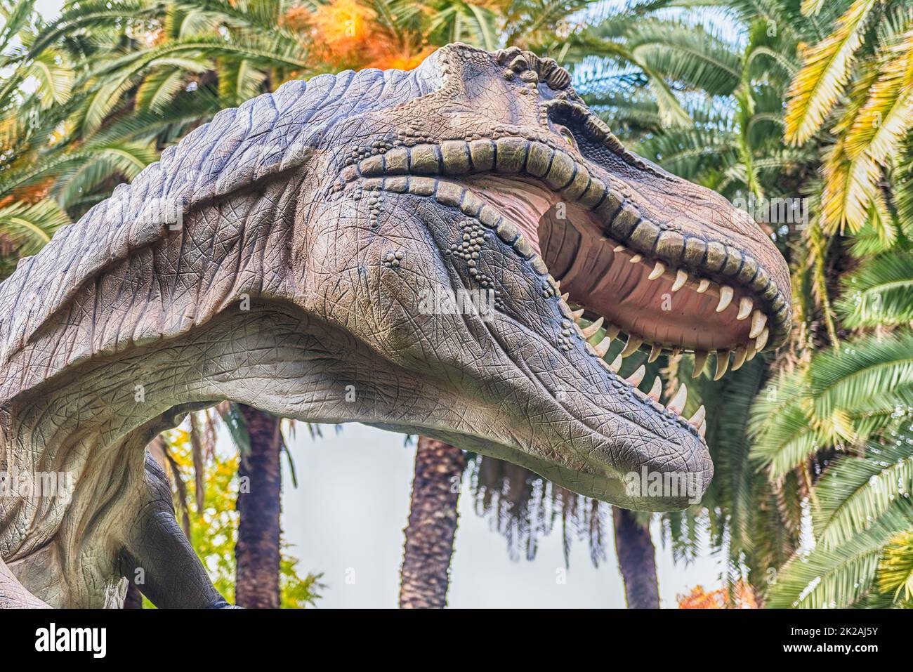 ROME - NOVEMBER 21, 2021: Dinosaurs featured in the exhibition 