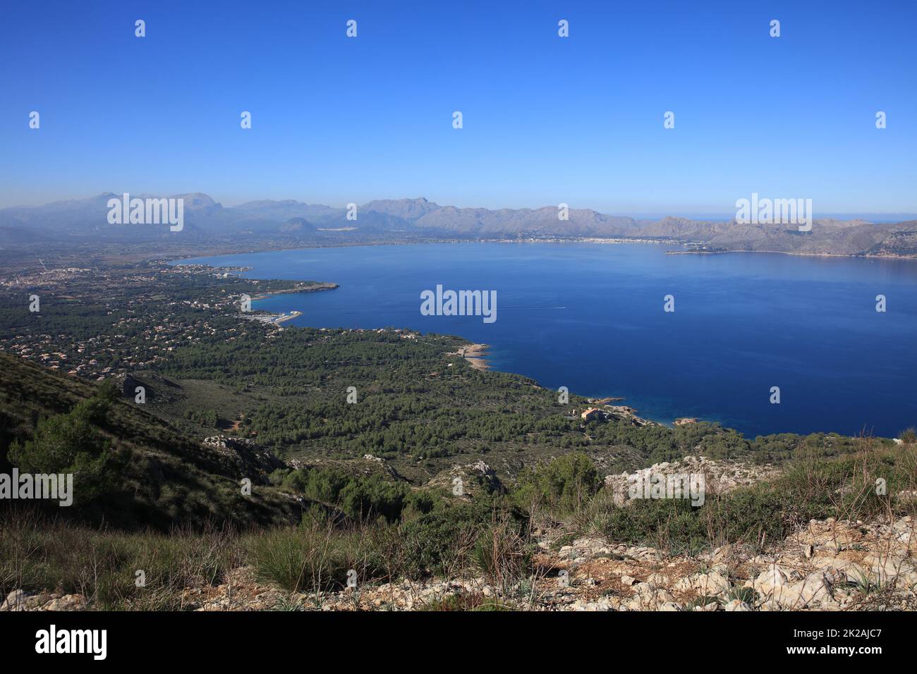 Bay of Alcudia in Northern Majorca. Spain. Europe Stock Photo - Alamy
