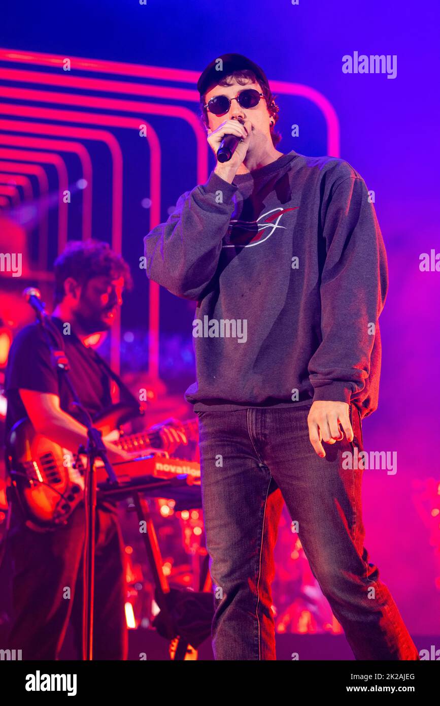 Milan, Italy. 22th Sep, 2022. Franco126 performs at Assago Forum (Milano). Credit: Marco Arici/Alamy Live News Stock Photo