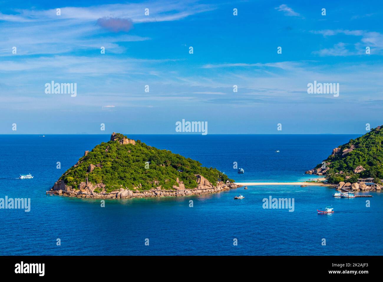 Nang Yuan Beach near Koh Tao Koh, Thailand Surat Thani. Stock Photo