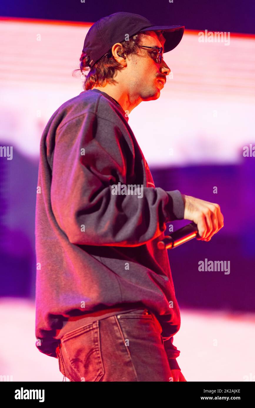 Milan, Italy. 22th Sep, 2022. Franco126 performs at Assago Forum (Milano). Credit: Marco Arici/Alamy Live News Stock Photo