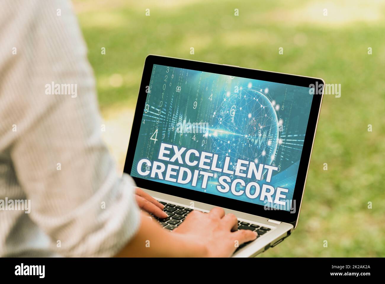 Writing displaying text Excellent Credit Score. Conceptual photo person ...