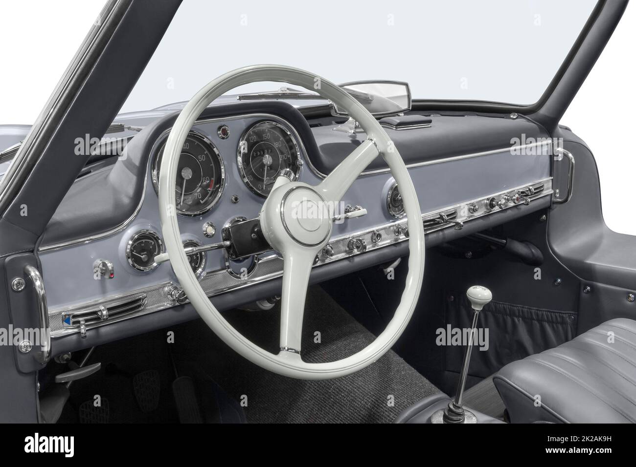 Historic vehicle interior Stock Photo
