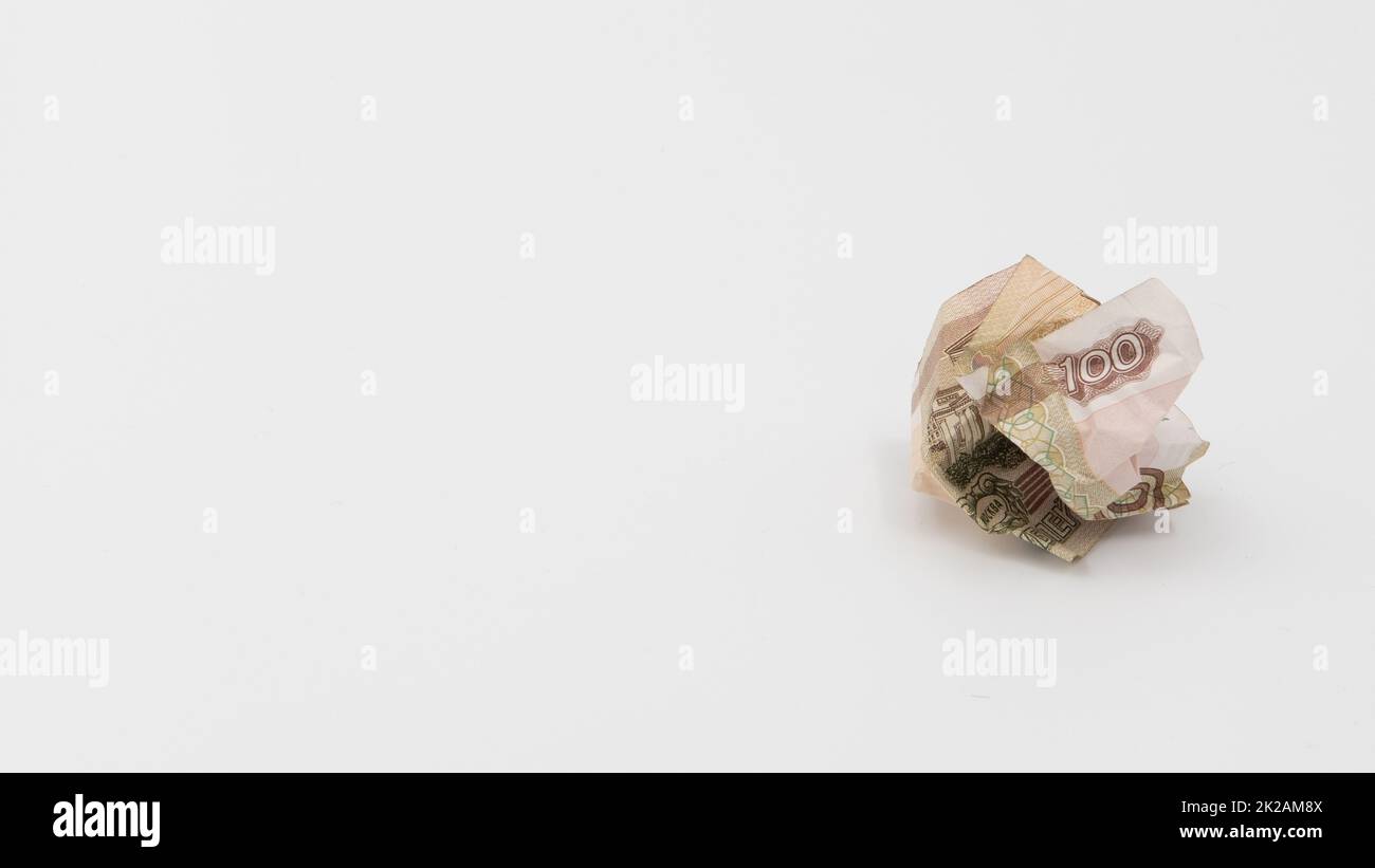 Crumpled ruble hi-res stock photography and images - Alamy
