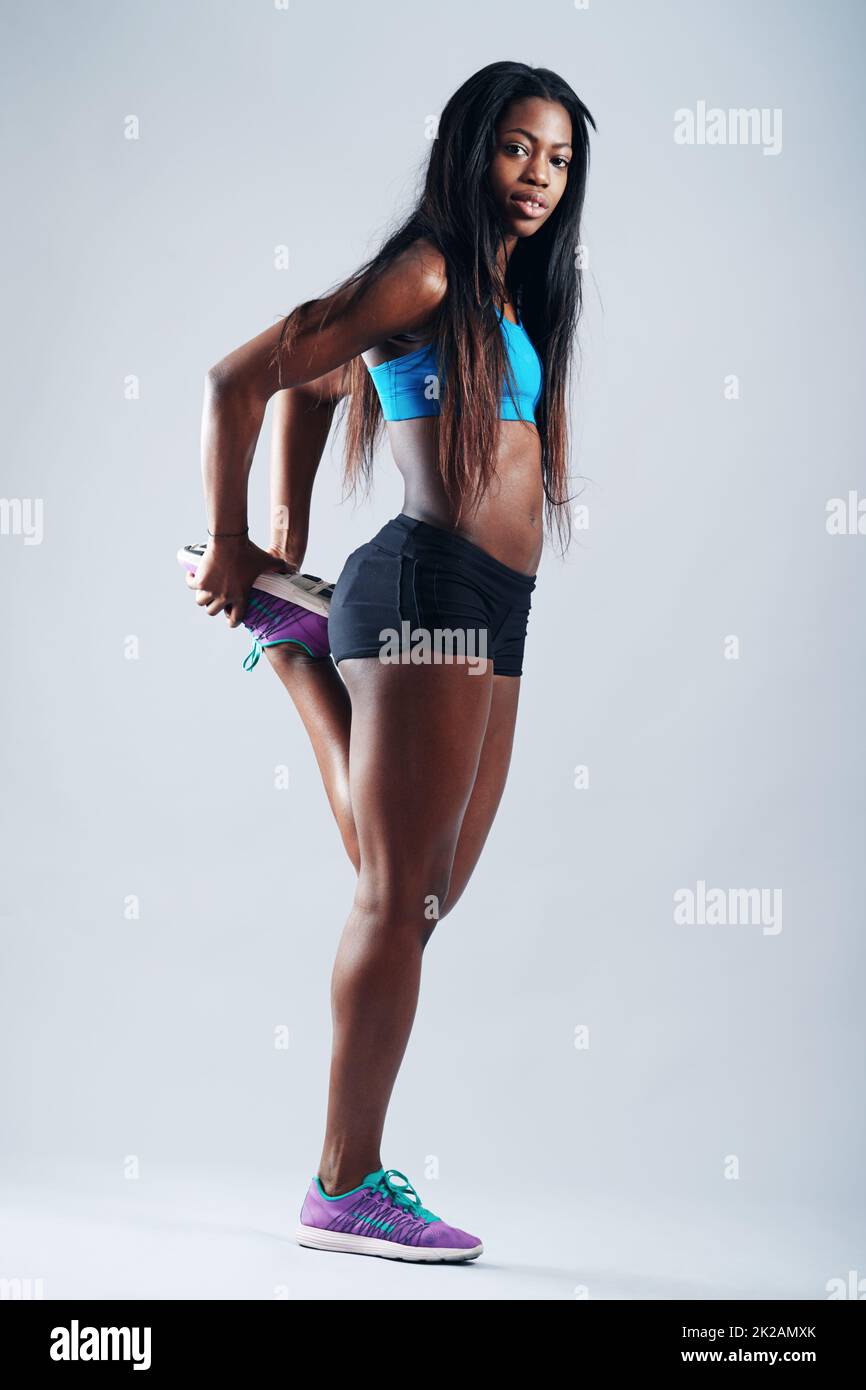 African american woman exercise workout hi-res stock photography
