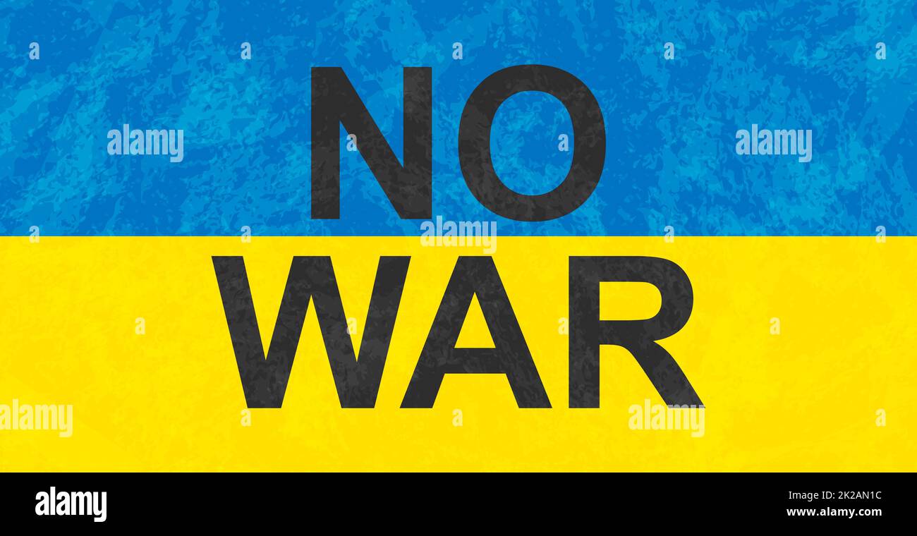 Flag of the independent country of Ukraine, no war - Vector Stock Photo