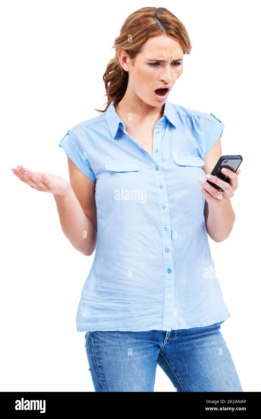 Shocked Rude Shocked surprise woman gesturing hi-res stock photography and images ...
