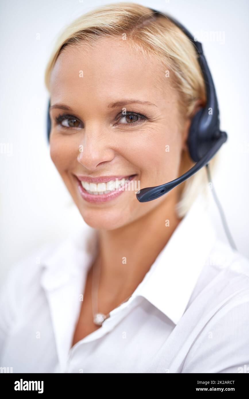 How may i help you portrait of an attractive young call center agent