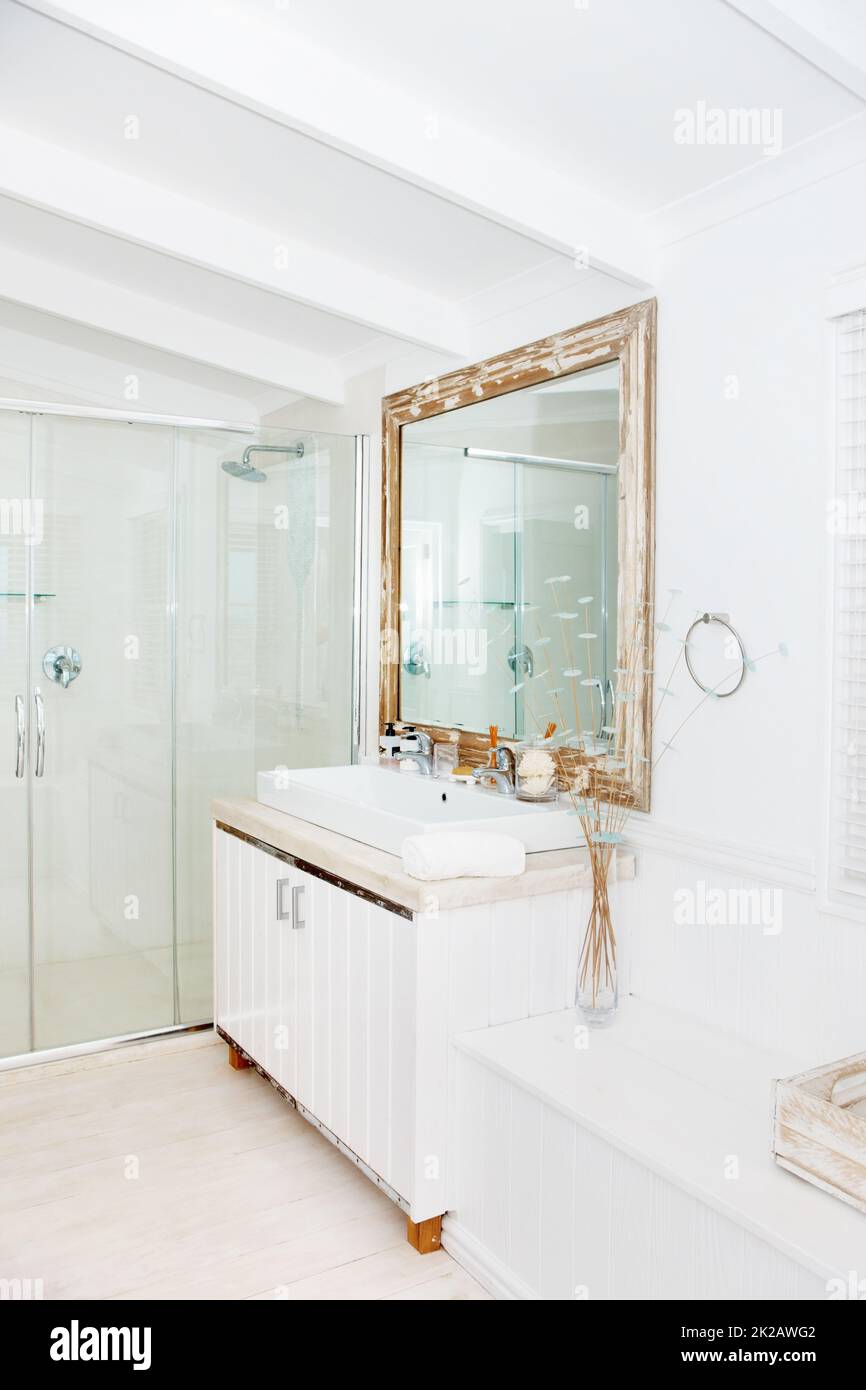 Luxury in the bathroom. Modern and clean bathroom with luxurious