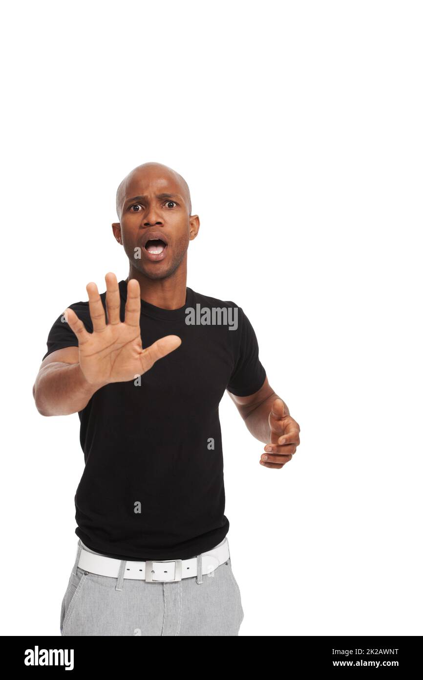 Upset african man hi-res stock photography and images - Alamy