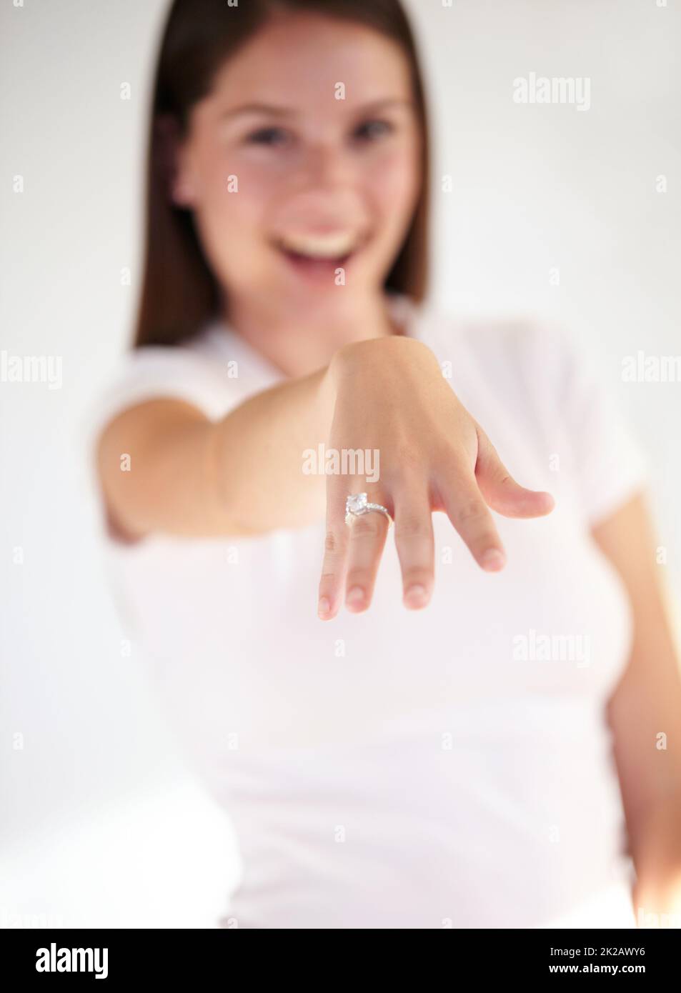 Diamonds are her best friend. Portrait of a beautiful young woman