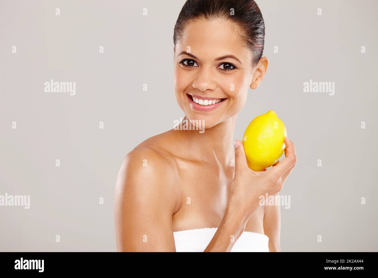 Vitamin C is a great nutrient for the skin. Cropped portrait of a