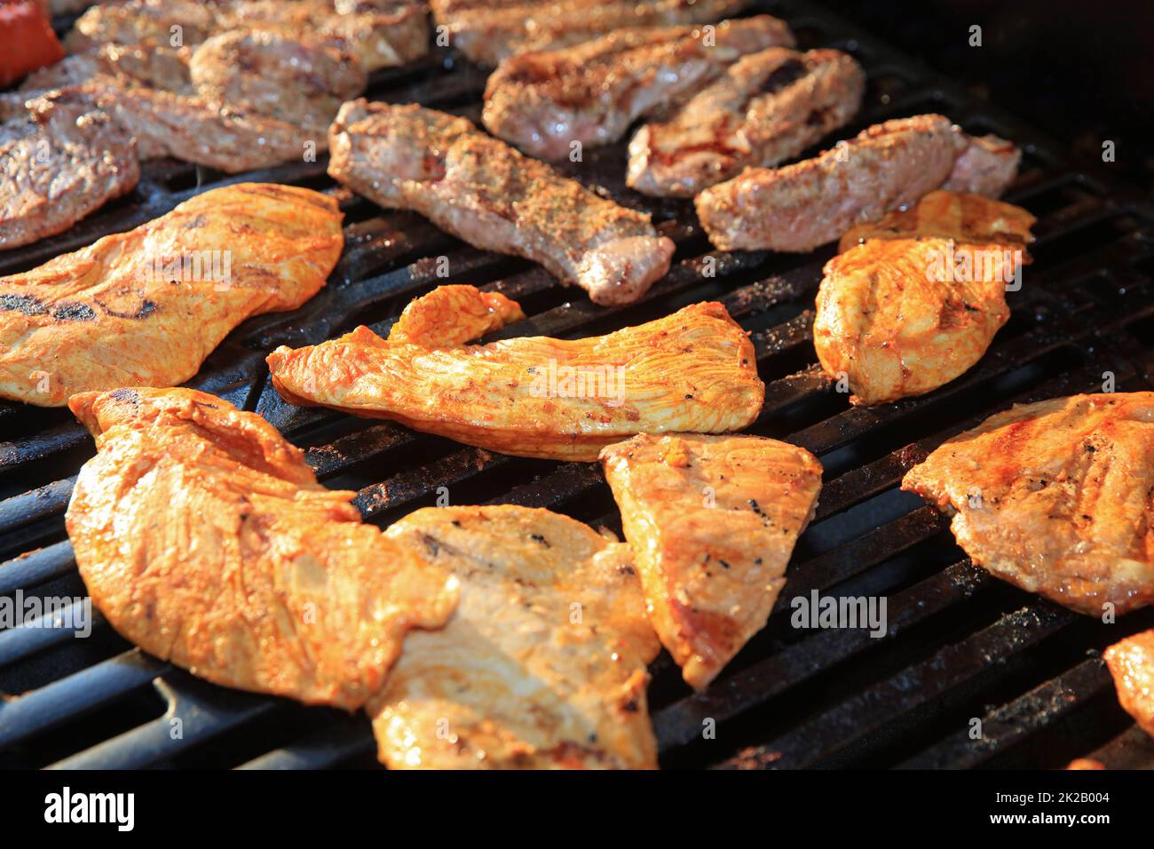 Fresh Meat on Barbecue Grill in Germany Stock Photo Alamy