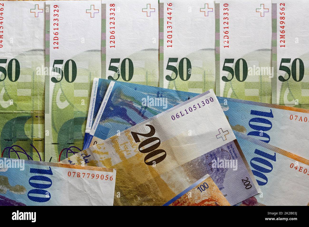 Swiss Francs Banknotes Stock Photo