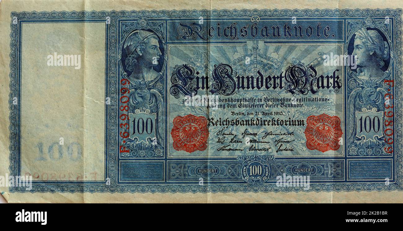 Historical German banknotes Stock Photo - Alamy