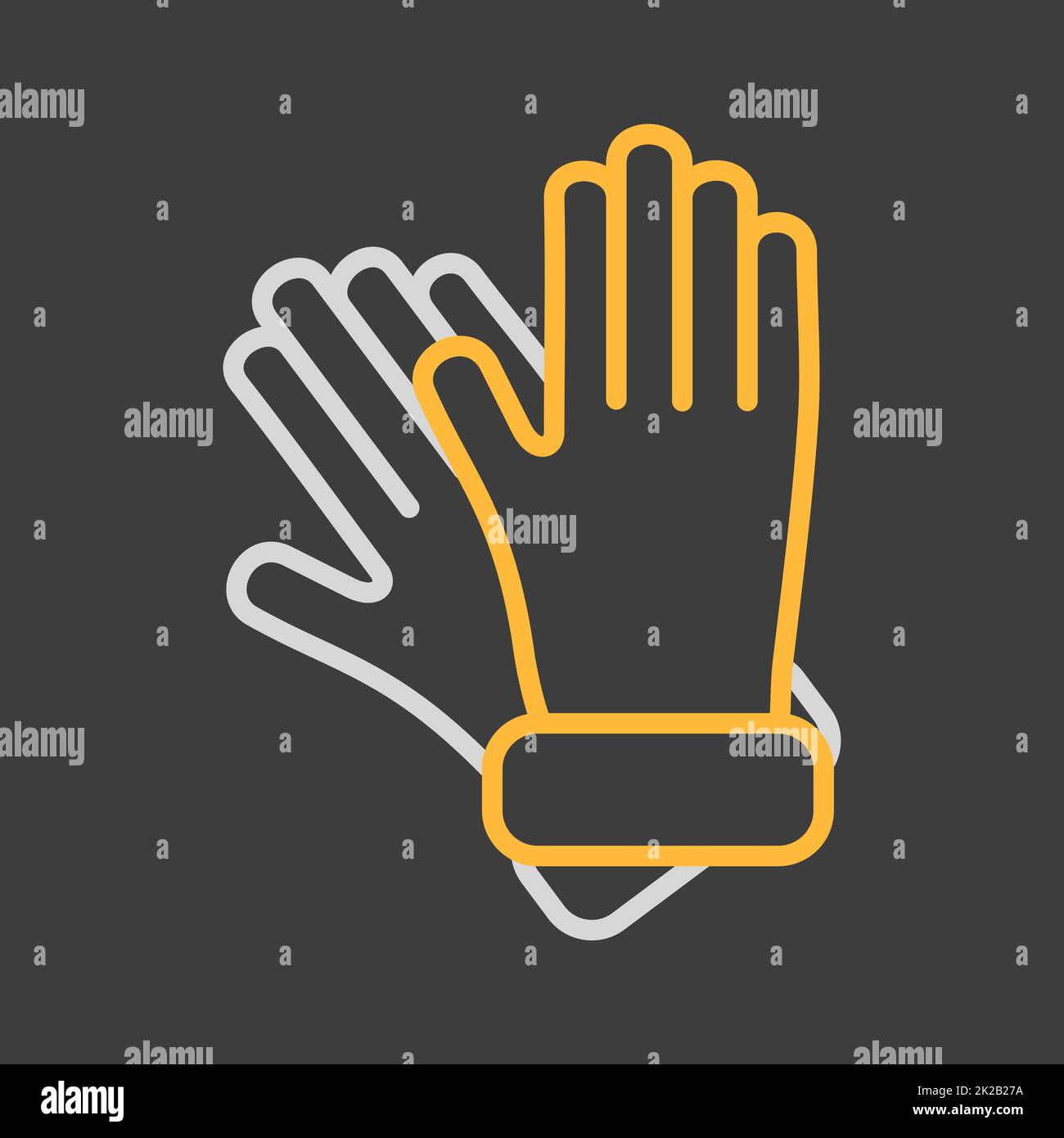 Gardening gloves for work vector icon Stock Photo - Alamy