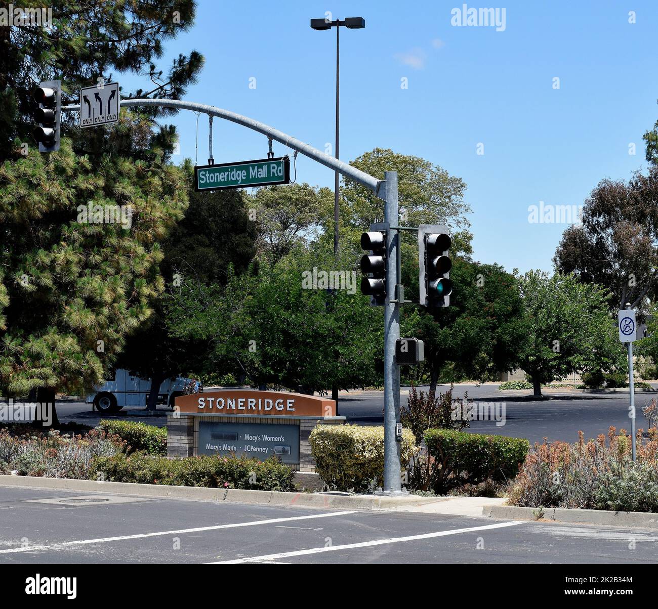 Stoneridge Mall sign in Pleasanton, California, USA Stock Photo