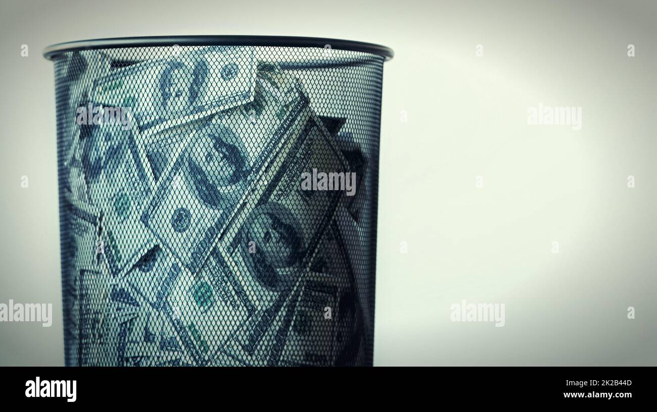 One mans trash is another mans treasure. Studio shot of a waste basket