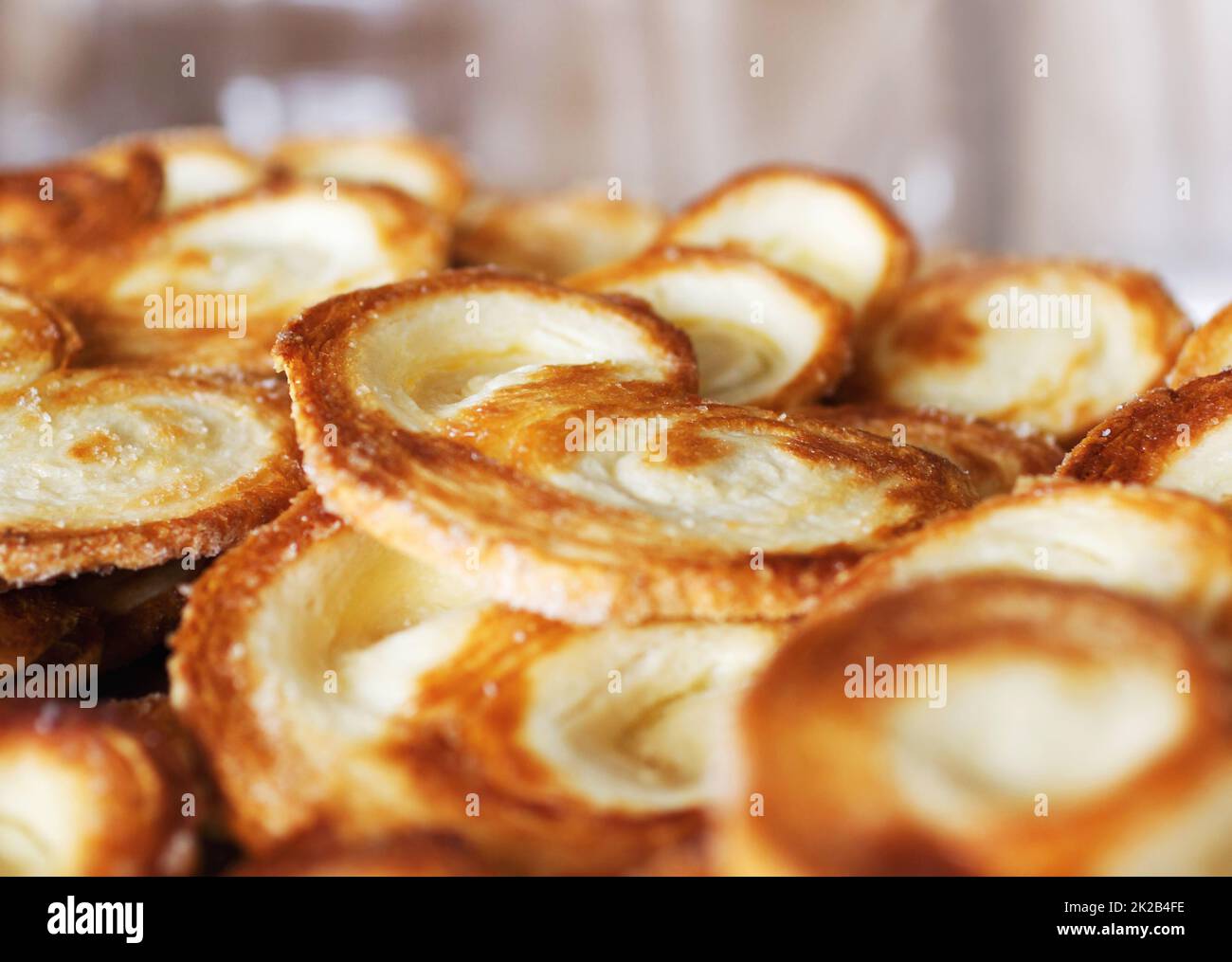 Fresh and tasty. Cropped shot of a tray of baked goods. Stock Photo