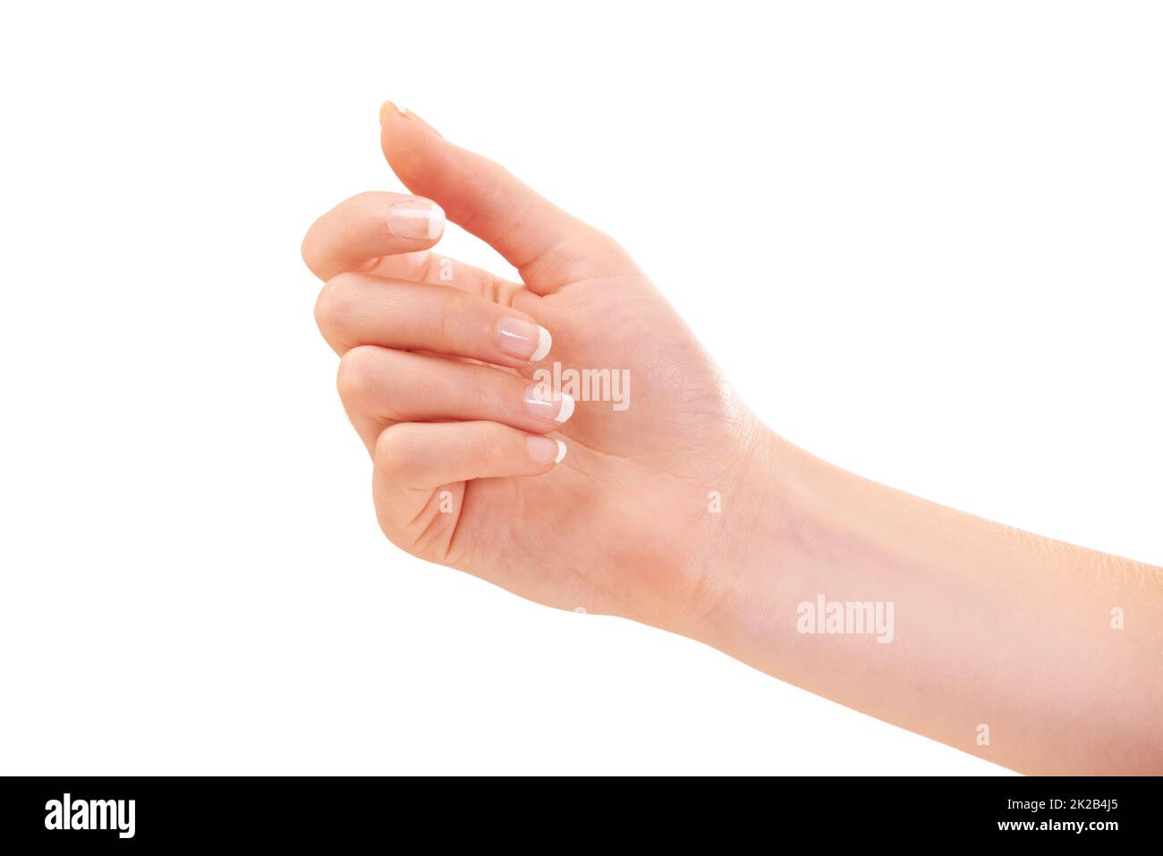 Shes got her hand out for the best skin treatments. Cropped shot of a womans hand. Stock Photo