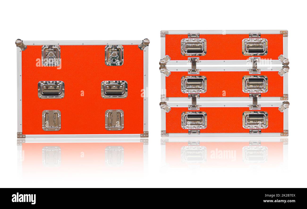 Red toolbox with shadow on white Stock Photo - Alamy