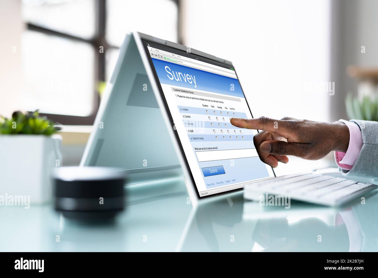 Customer Research Survey Or Online Poll Questionnaire Stock Photo - Alamy