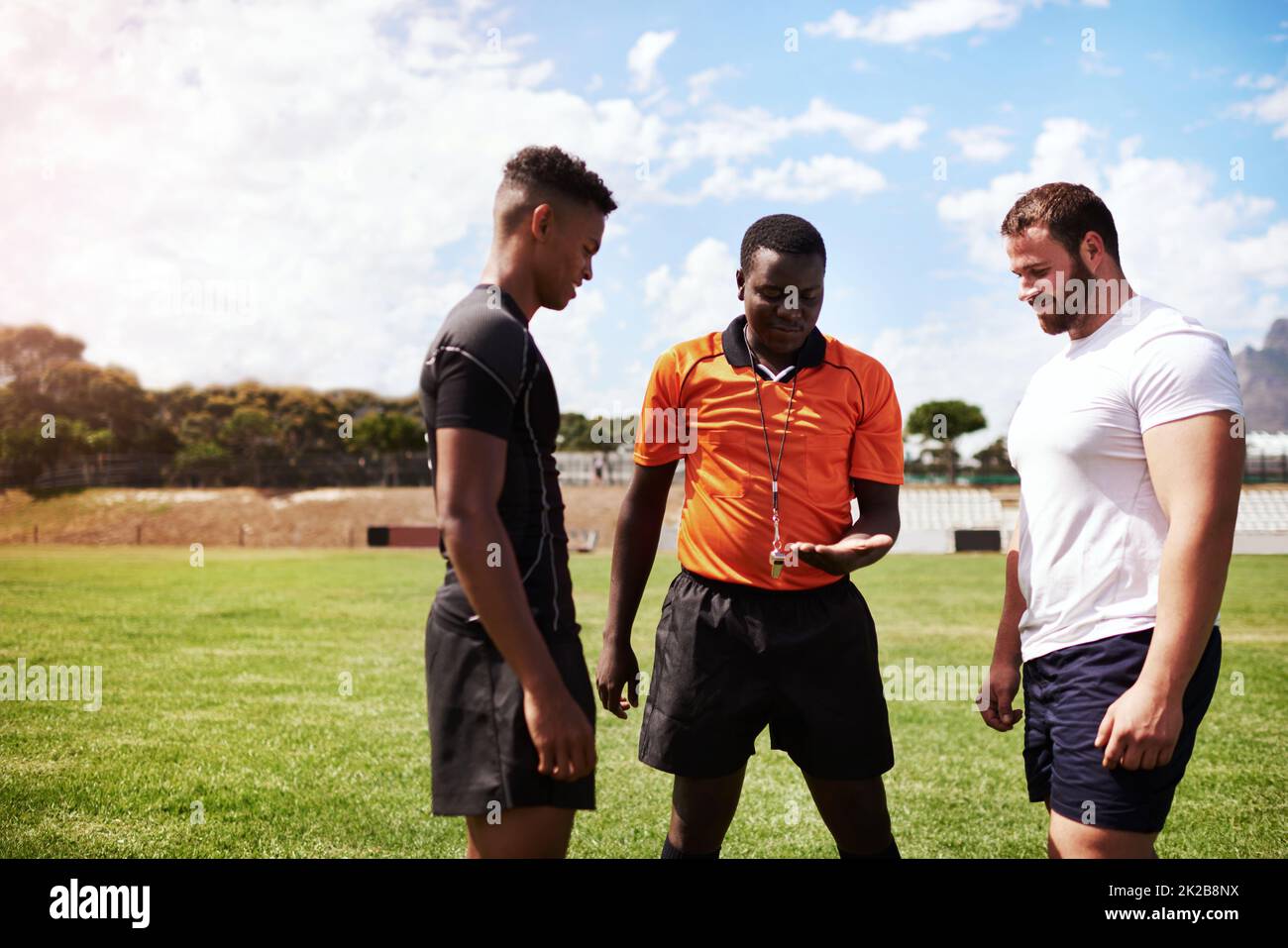 It all comes down to the coin toss. Shot of a referee flipping a coin