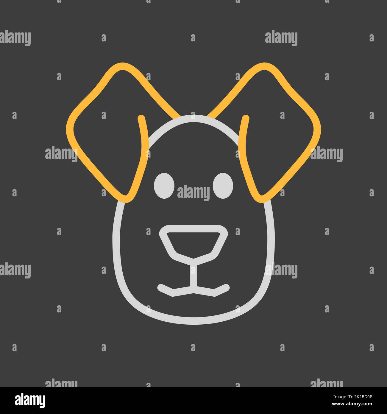 Dog icon. Farm animal vector illustration Stock Photo
