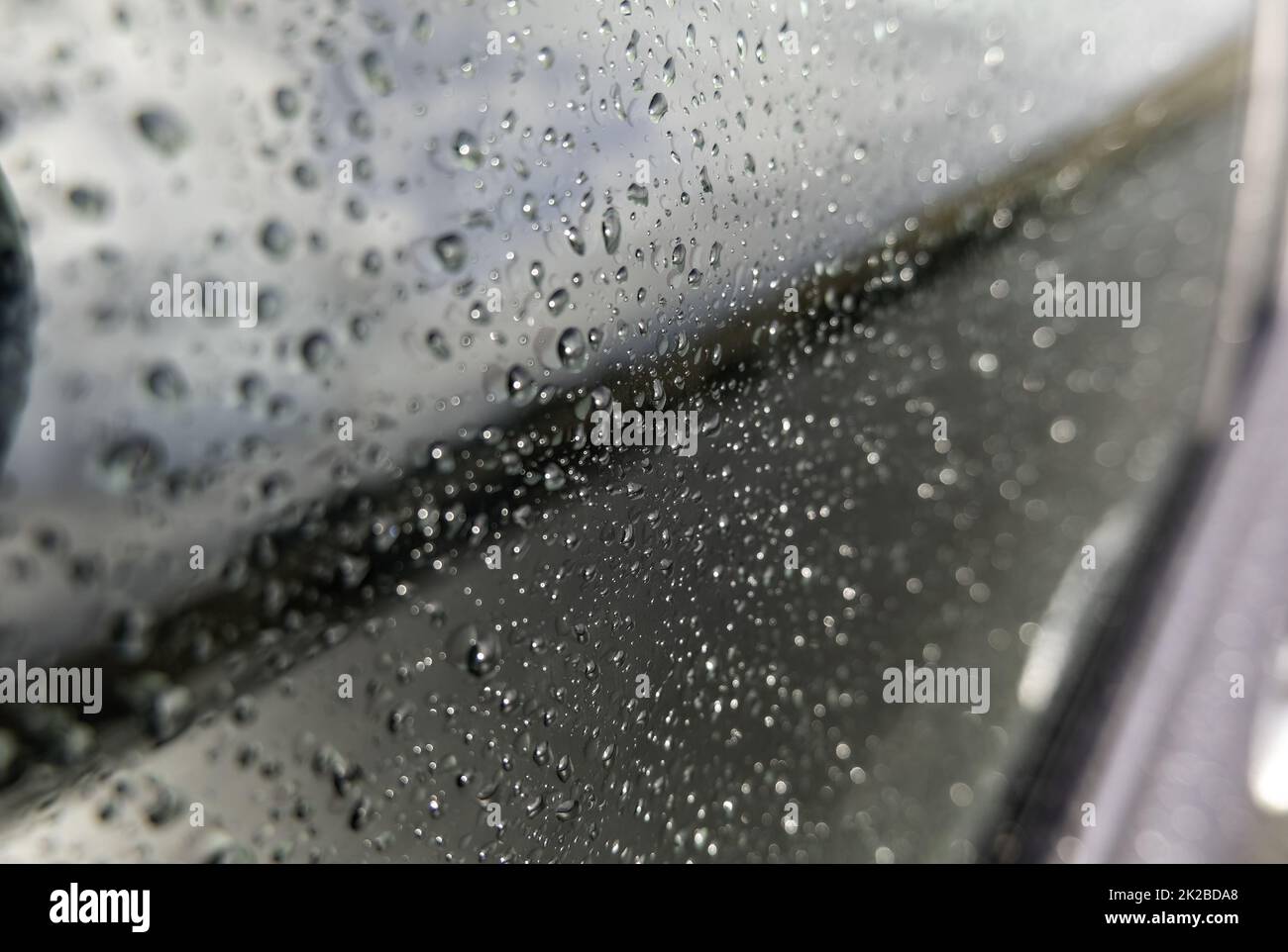 Water drops on surface Stock Photo