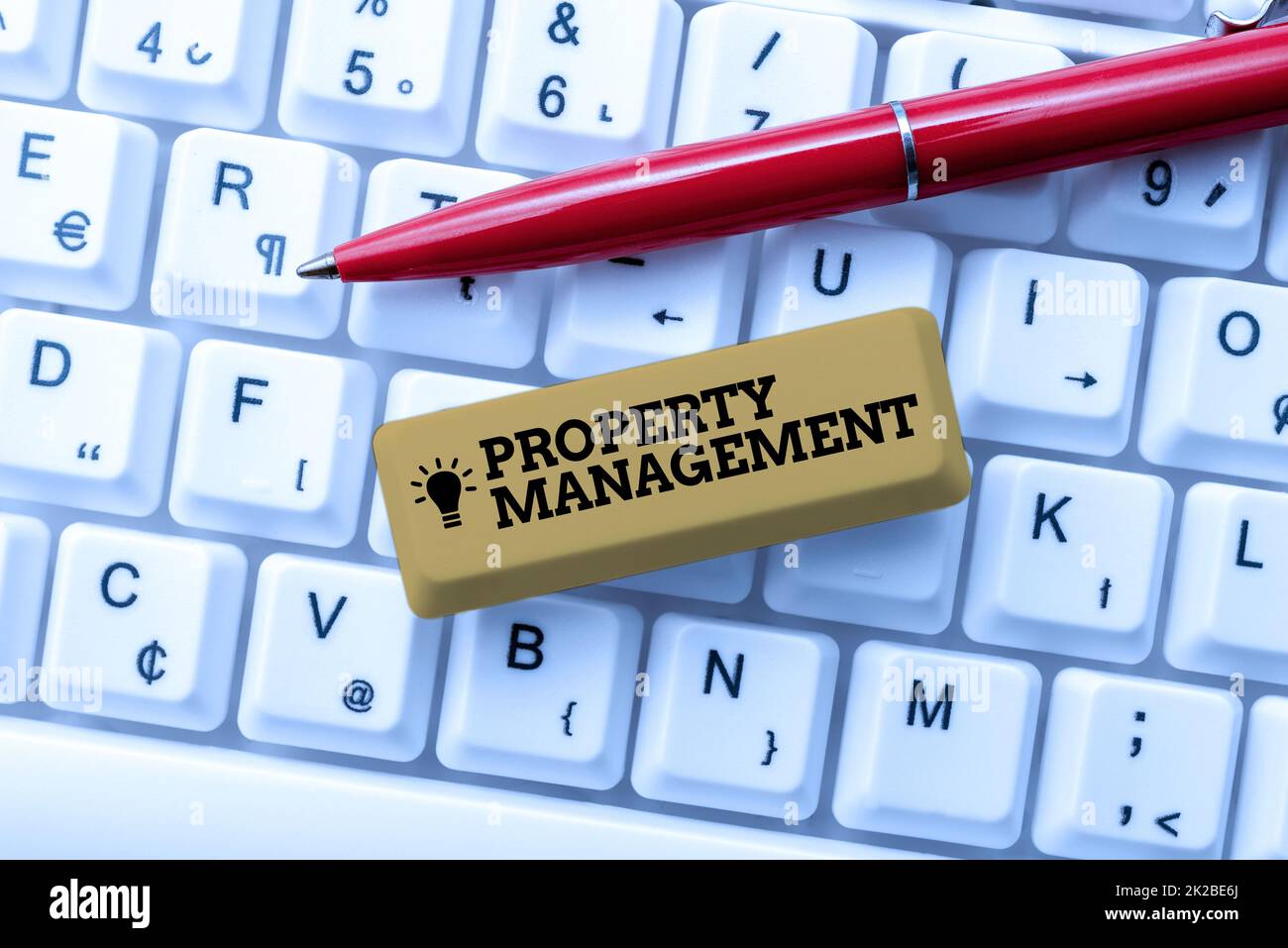 Inspiration showing sign Property Management. Business showcase the control, maintenance, and oversight of real estate Creating New Typing Game Concept, Abstract Typing Problem Solutions Stock Photo