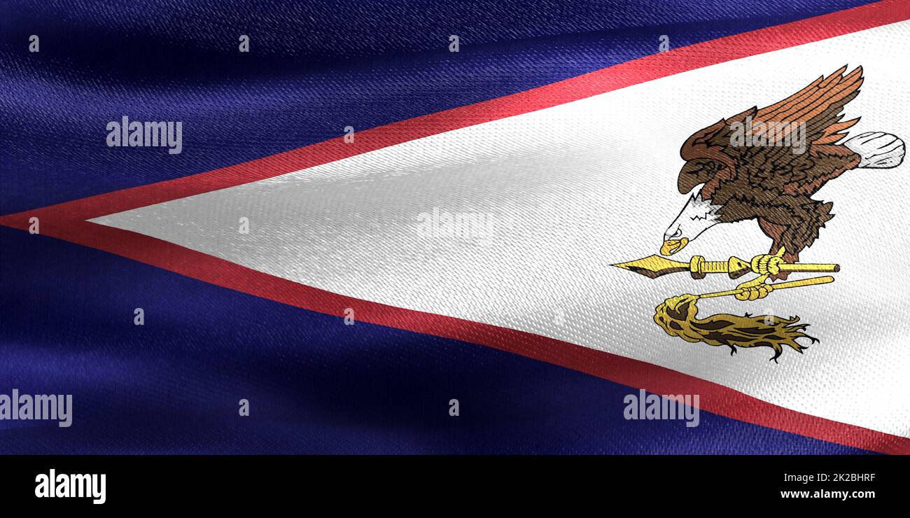 American Samoa flag - realistic waving fabric flag Stock Photo