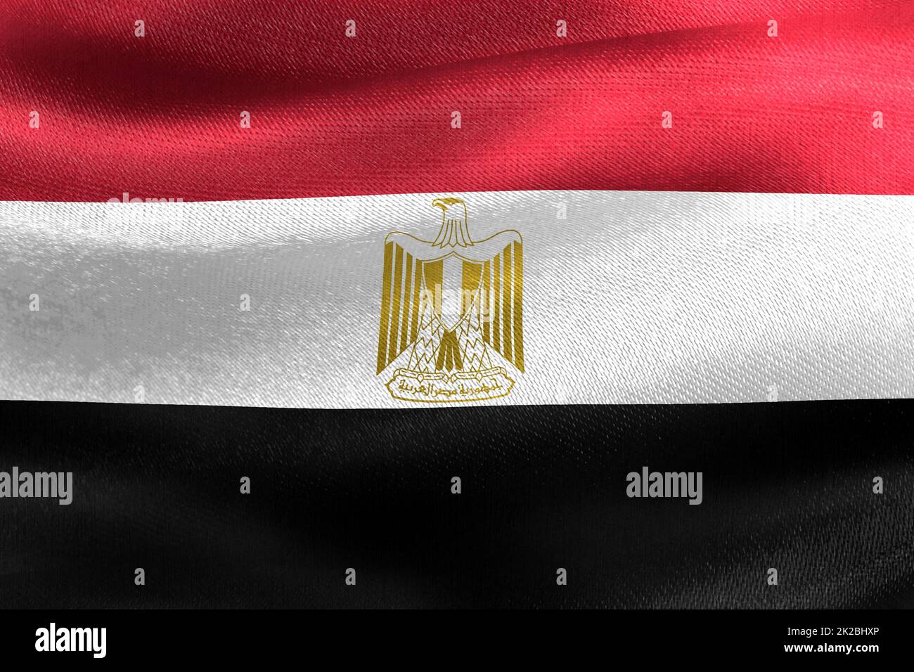 Egypt flag realistic waving fabric flag Stock Photo Alamy