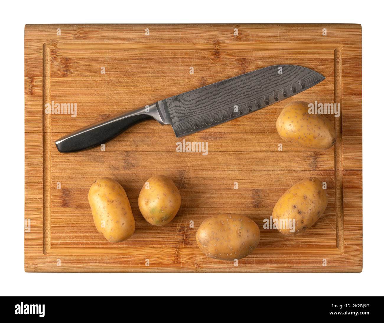 Knife on cutting board Stock Photo Alamy