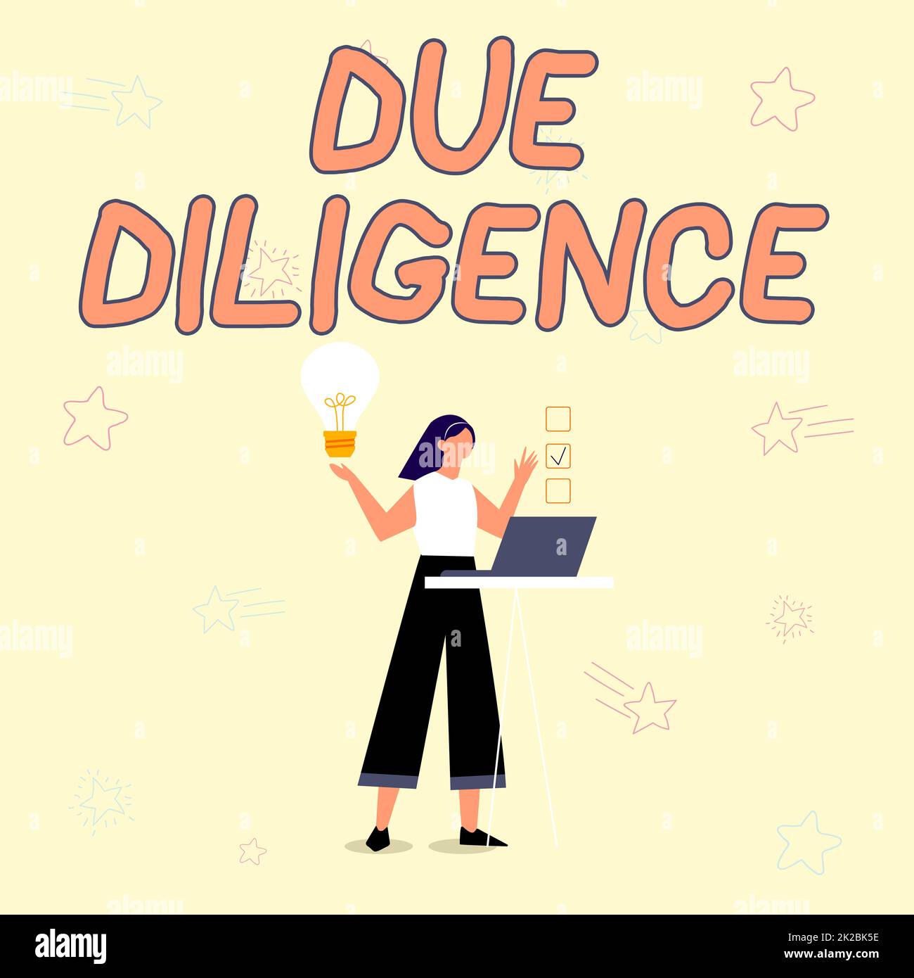 Handwriting text Due Diligence, Concept meaning avoid harming other ...