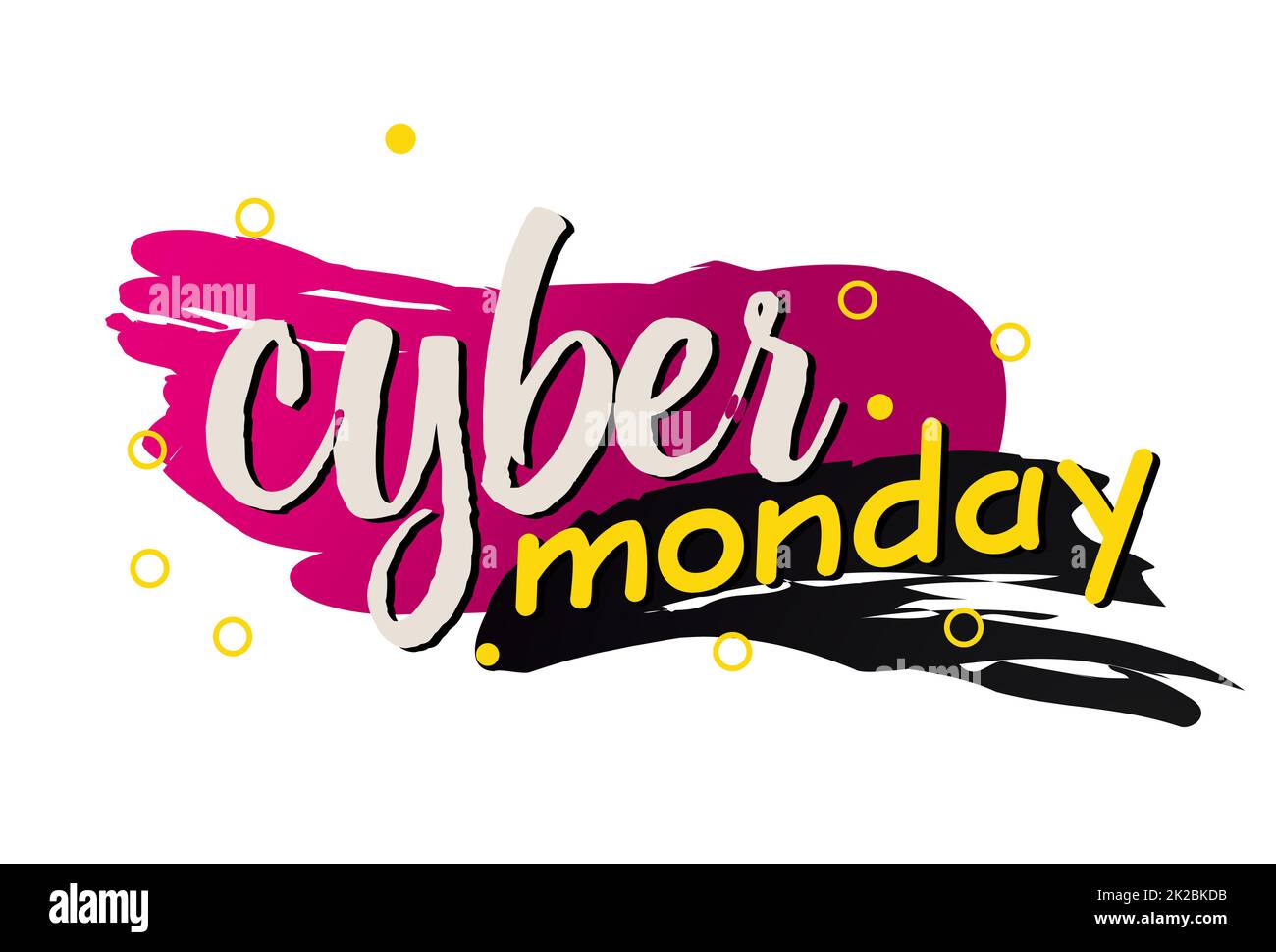 Abstract web banner, business card, template CYBER MONDAY - Vector Stock Photo