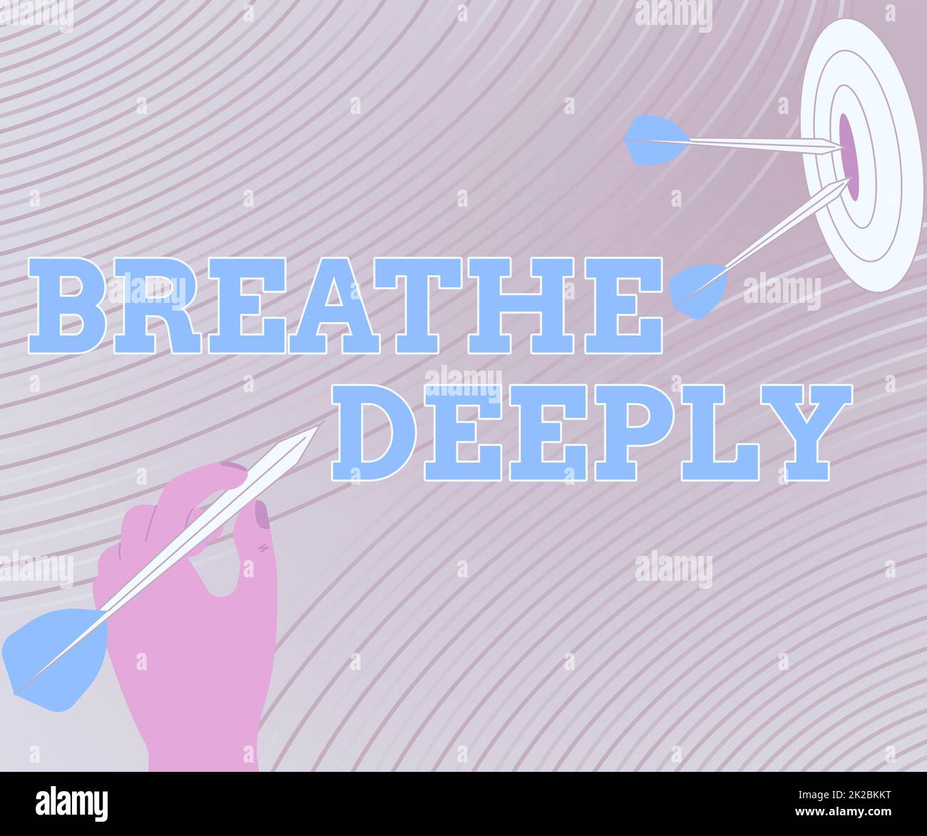 Text caption presenting Breathe Deeply, Concept meaning to take a lot