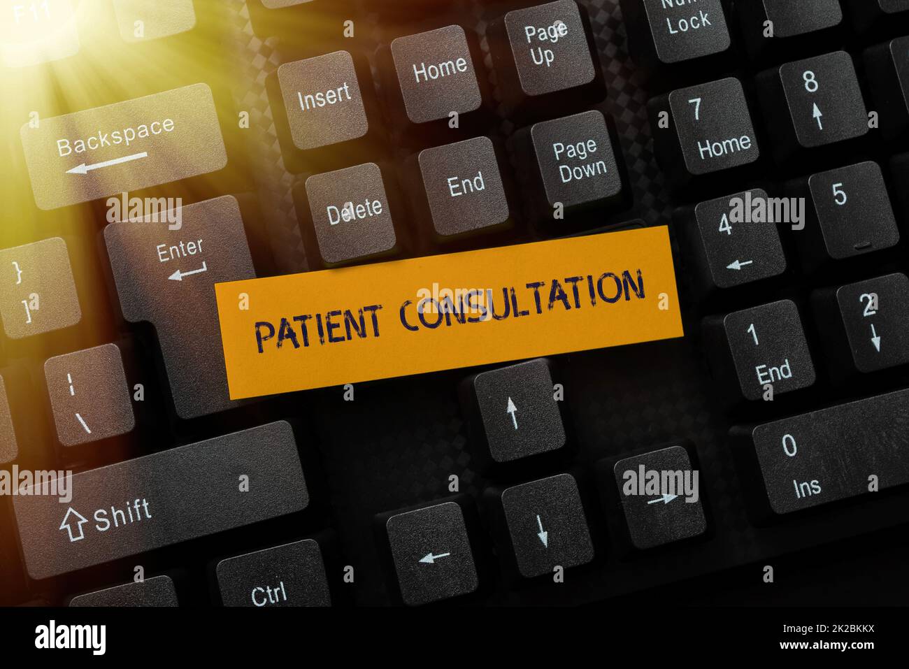 Writing displaying text Patient Consultation. Business overview ...
