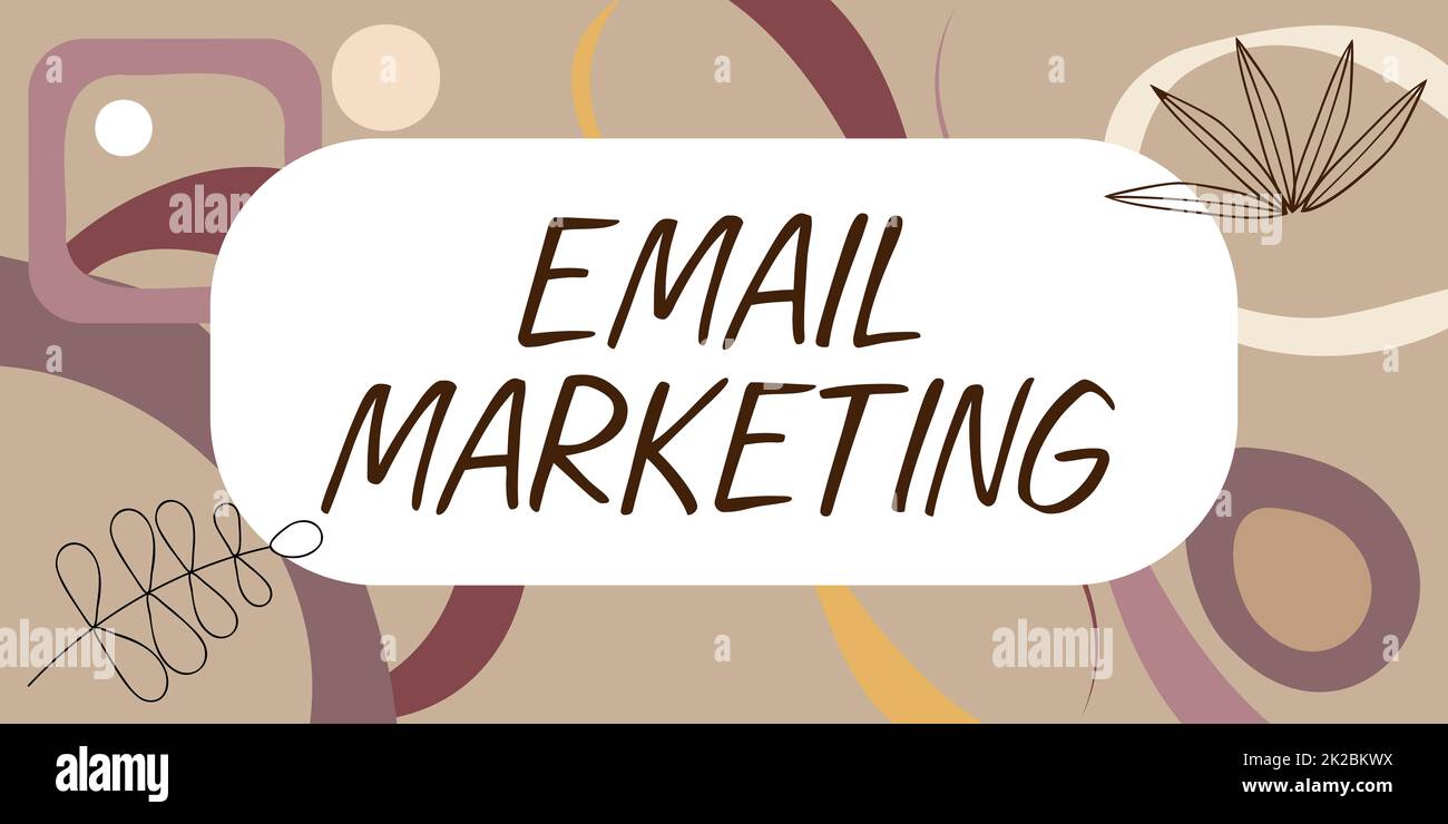 Text caption presenting Email Marketing. Business idea Sending a commercial message to a group