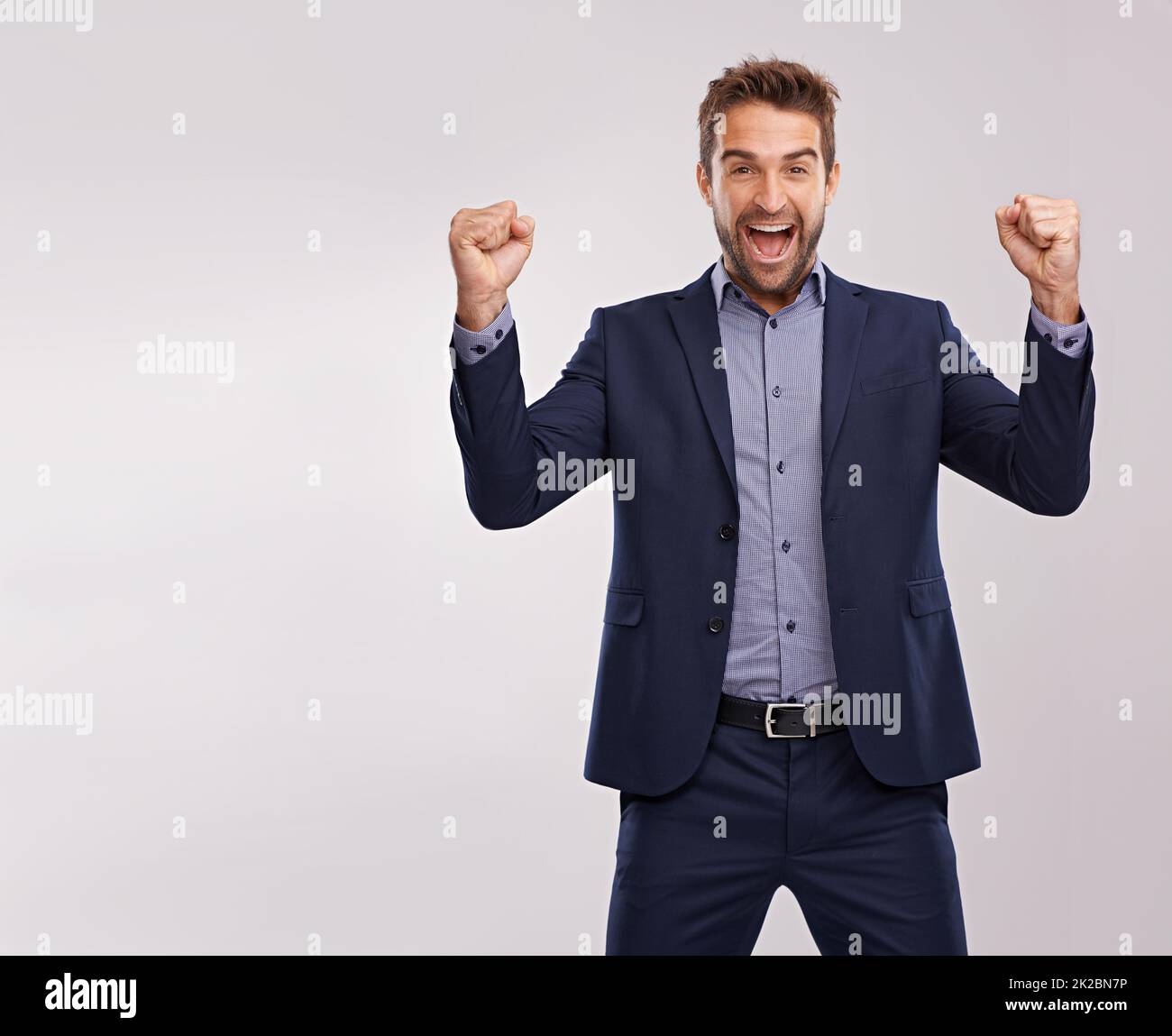 Celebrations are in order. Portrait of a handsome young man with his