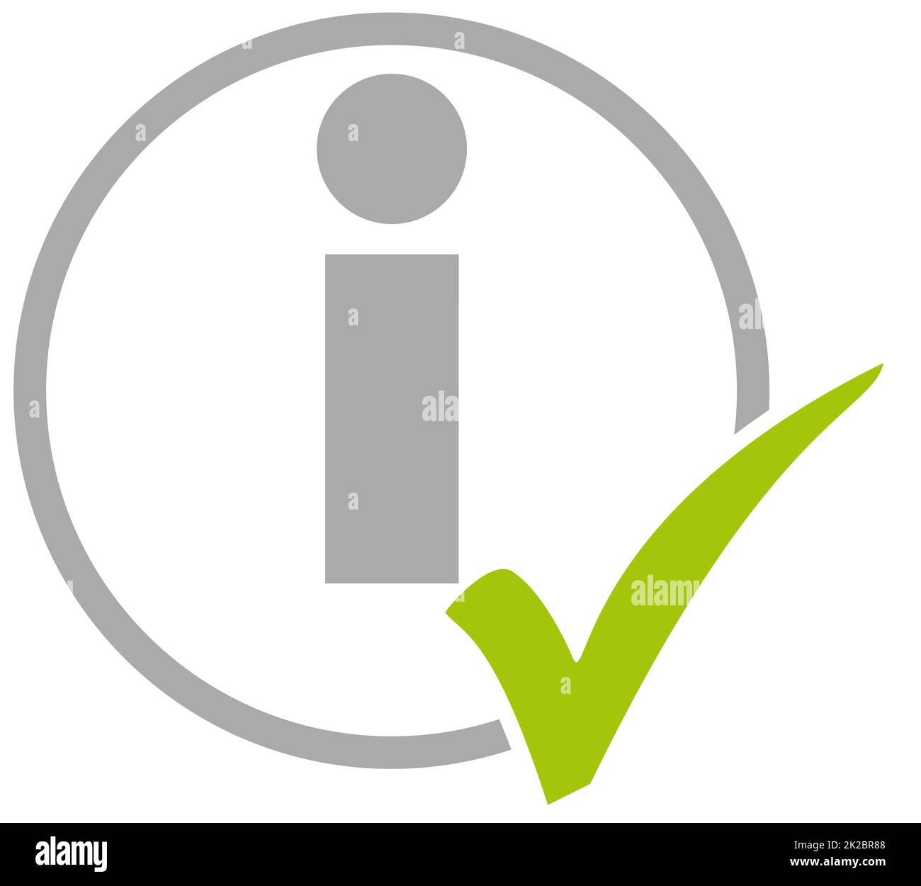 Circle with grey color and tick icon Information Stock Photo Alamy