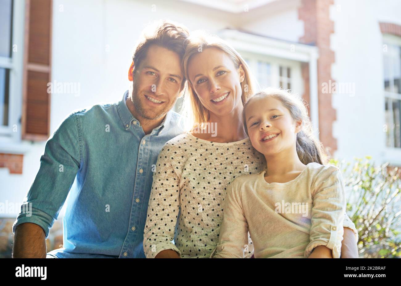 Family is a gift that lasts forever. Portrait of a family of three spending time together. Stock Photo