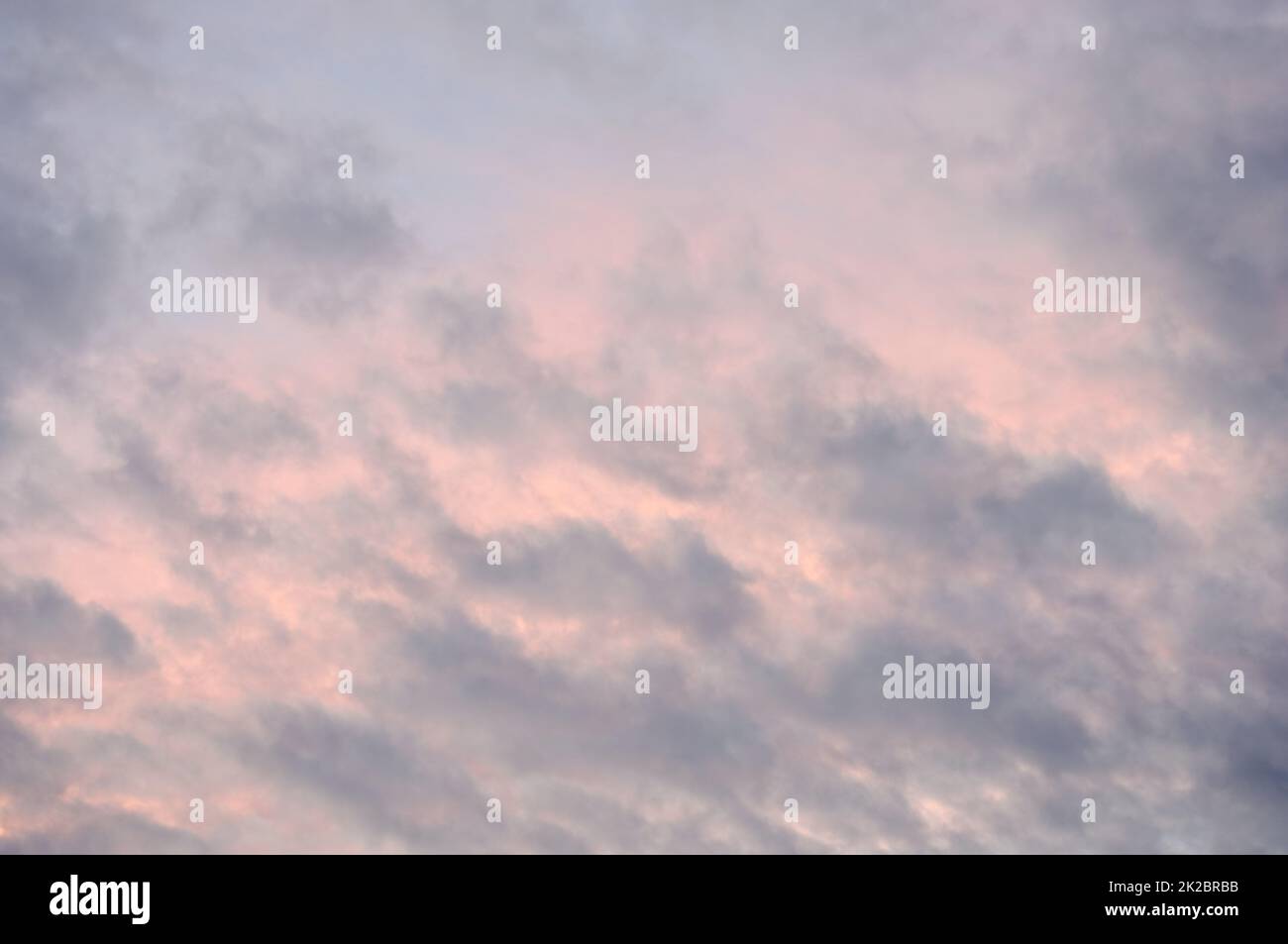 evening sky with grey clouds Stock Photo