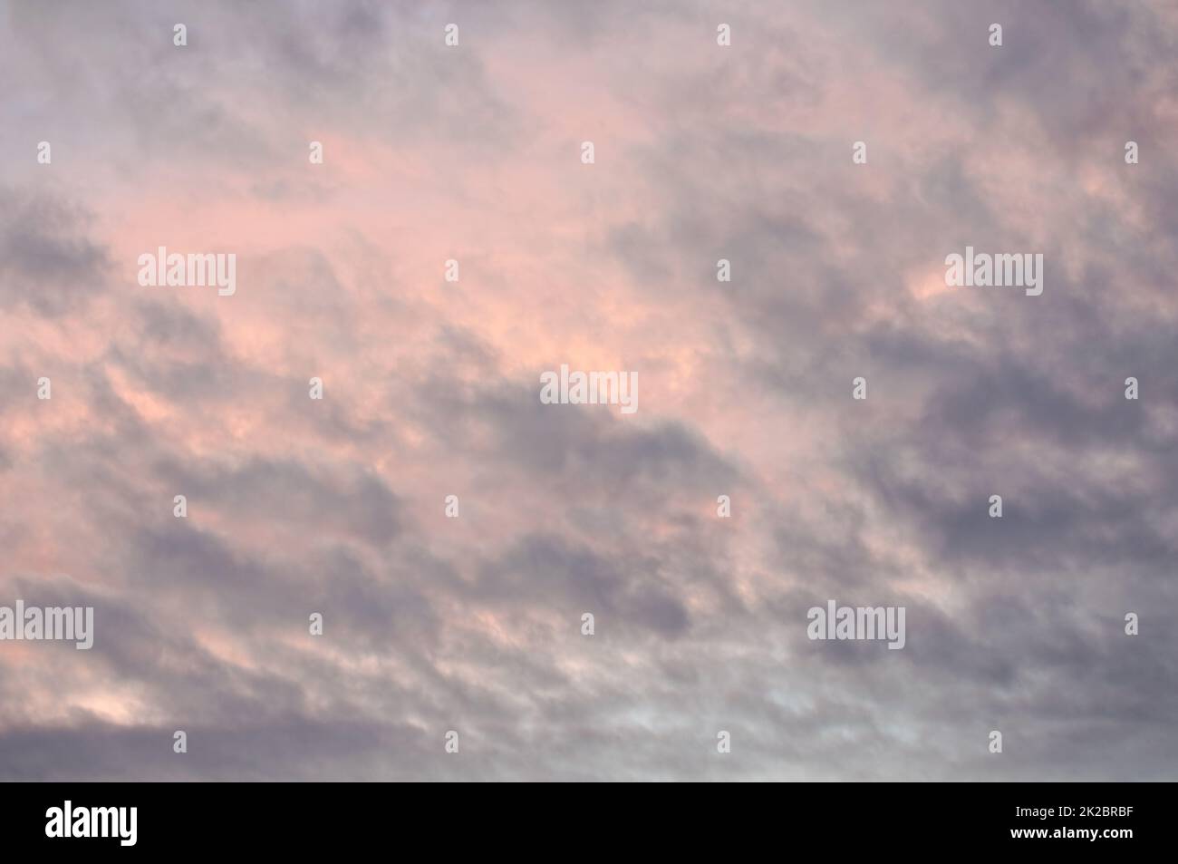 evening sky with grey clouds Stock Photo