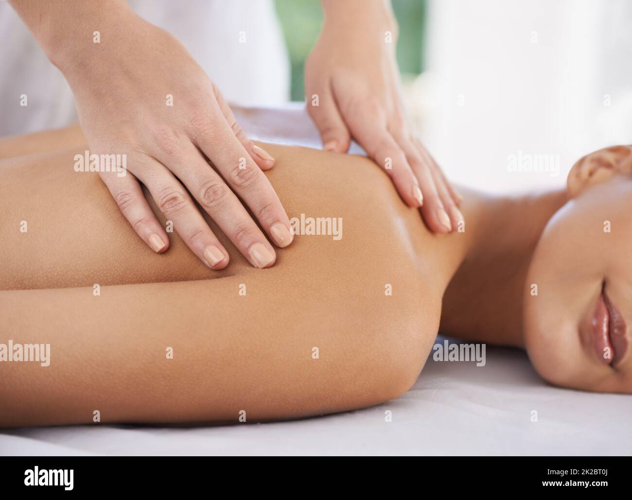 Enjoy some you time. A young woman relaxing in a health spa. Stock Photo