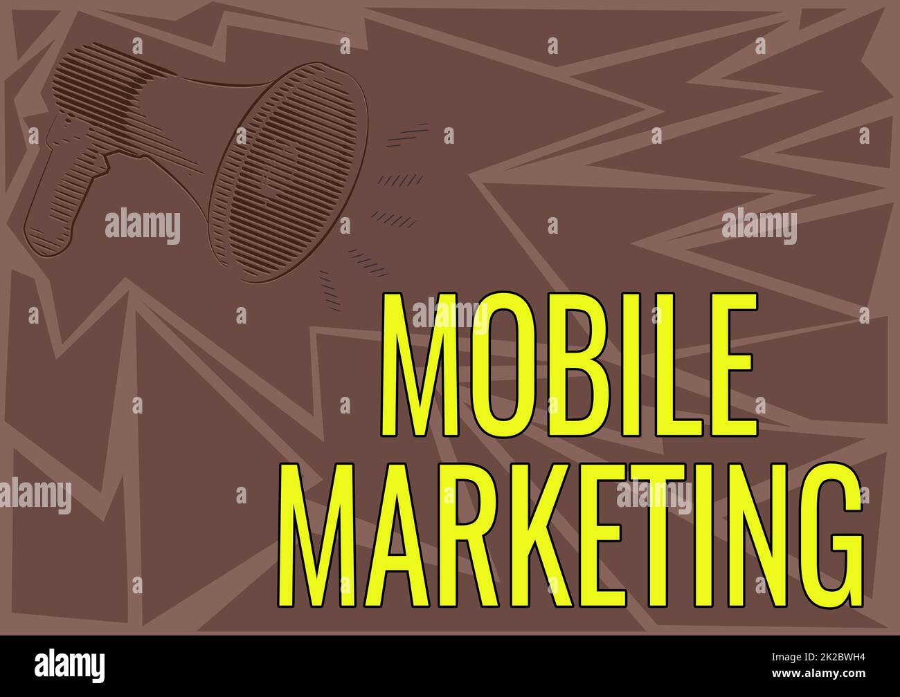 Sign displaying Mobile Marketing. Internet Concept technique focused reaching audience on their smart device Illustration Of A Loud Megaphones Speaker Making New Announcements. Stock Photo