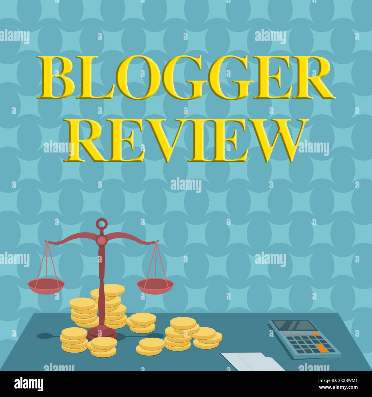 Text caption presenting Blogger Review. Concept meaning making a