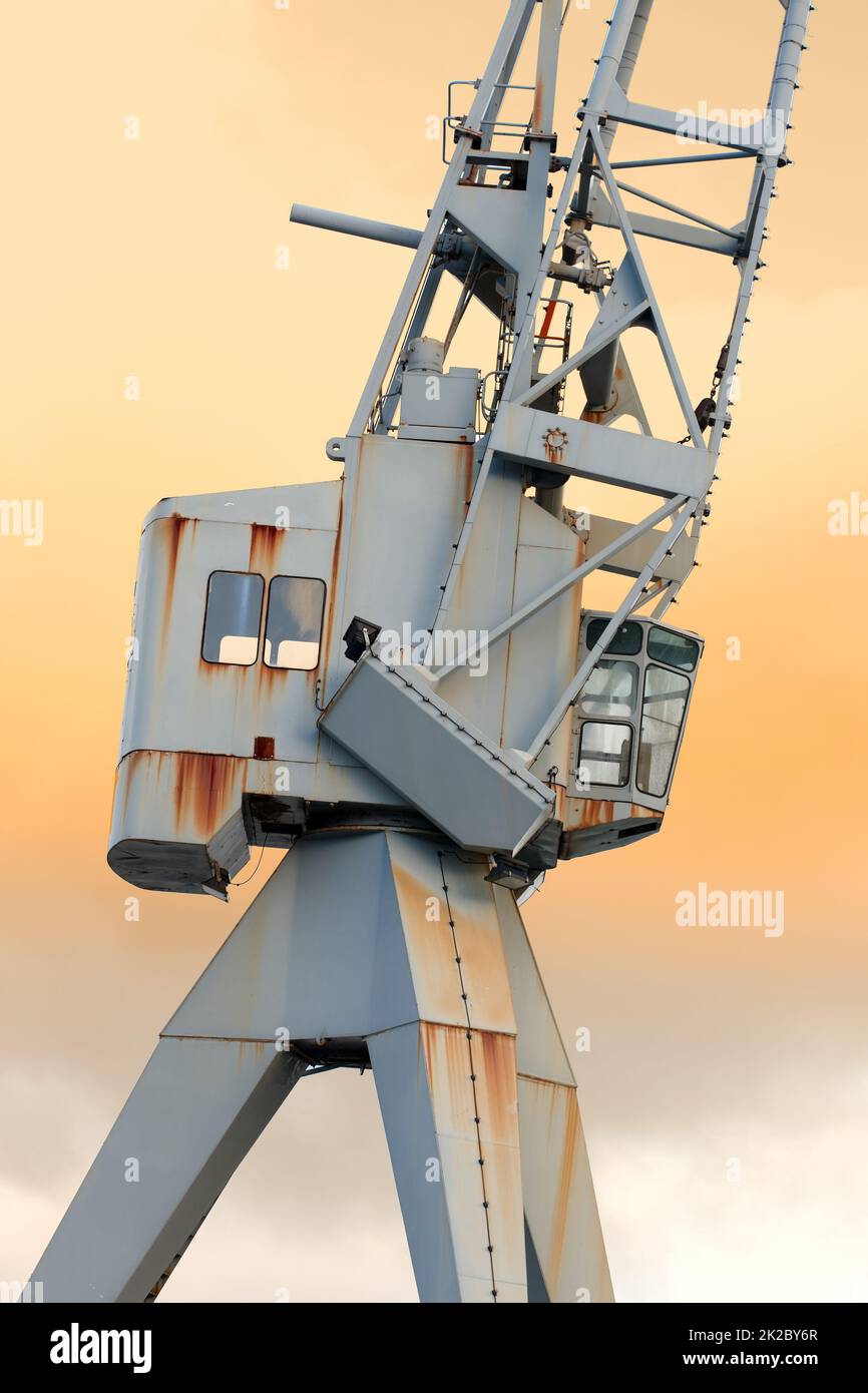 A photo of a hoisting crane. A photo of a hoisting crane. Stock Photo